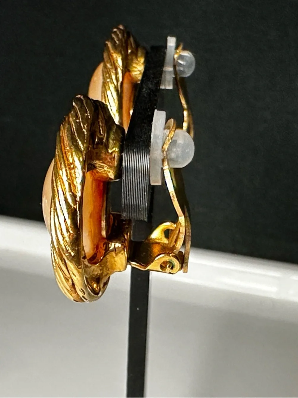 Vintage Chanel 1994 Faux Pearl Rope Earrings – Gold Plated